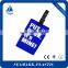 2016 Advertising Custom Logo Engraved Rubber Luggage Tag With Name Card for Tourist