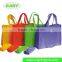 Green Non Woven Foldable Tote Bag with Picture Pockets