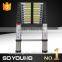 2016 NEW Aluminum Extension Telescopic Ladder with EN131-6,GS/SGS certificate