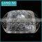 Carved Lidded Glass Cream Butter Dishes With Lids
