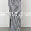 Fashion office pencil skirt for women, knit stripped rib fabric maxi skirt - SYK15320