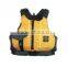 PFD/Life jacket Yellow color front zipper PFD jacket