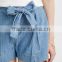 2015 Hot-selling china wholesale designs fashion denim paper bag shorts for women