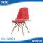 Wholesale dining chair leather PVC with wood legs