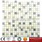 IMARK White Color Marble Mix Granite Marble Stone Mosaic Tile Polished Backsplash Tile Code IVM7-042