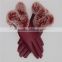 Red Glove Rabbit Fur Lined Glove With PU