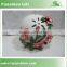 Decortaive ceramic ball with artifical flower for table light