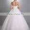 Custom unique fashion hot selling service for lace appliqued wedding/ bride dress