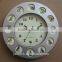 Round photo frame wall clock with 12 bird pictures and sound