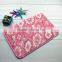 flower pattern coral velvet anti-slip rugs water absorb mat