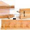 bamboo display wall mount wood coat rack