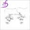 2014 silver earring jewelry fashionable design fishing hook pearl earrings