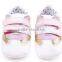 XIAOLIUBAO baby shoes for boys and girls Beautiful and cheap shining 2 hook&loop leather