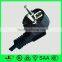 VDE approval EU 3 pin power plug cable home appliance application electric cable