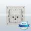 Wenzhou manufacturer pure white 5 pin universal multi-functional wall socket