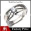 Wholesale Luxury Wedding Stainless Steel Simple Silver Ring Design Diamond Women Jewelry