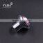 1 1/3 inch depression pink T shape brass base chrome plated glass knob