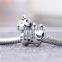 X272 Wholesale Zodiac Tiger Charms,Real 925 Silver Micro Paved Charms