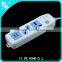 durable multi desktop smart electric switch and socket with dual USB ports