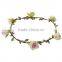 Newest design color rose hairband ,6 flowers tiara/crown headband for girl