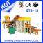 QT4-15 best selling concrete cement brick machine prices, automatic fly ash cement block making production line