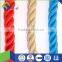 colored 3 strand 12mm polyester dacron rope packed in roll/coil