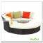 Audu Garden Furniture Sets Wicker Round Sun Bed,Round Daybed
