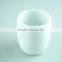 White ceramic bathroom accessories set 2 / lotion dispenser & tumbler with color gift box