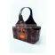 Crown Print Magazine Rack Faux Leather Storage Basket