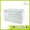 Hollow Flower Pattern Metal Punched Desk Organizer Container Storage Basket