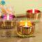 decorative colored glass tealight candle holder small size candle jar