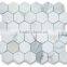 MM-CV245 Low price wall designs natural stone 25mm hexagon marble mosaics