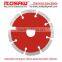 Segment dry cutting diamond saw blade for stone