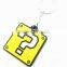 Factory supply square shape custome silicone rubber keychains