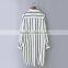 2015 Summer vertical stripe chiffon style lady blouse , models chiffon blouse