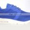 Blue upper specialized white outsole air cushion men running shoe oem