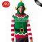 Men print cotton christmas elf pattern pullover hooded sweater jumpers with wholesale price