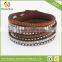 New Unisex Multilayer Leather Bracelet Christmas Gift Charm Bracelets Rivet Vintage Jewelry For Women And Man