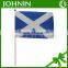 Factory price for small plastic holder polyester printed scotland hand flag