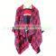 Wholesale Ladies White Fur Shawl/ Stock Yarn and Rabbit Fur Knit Fur Scarf