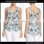 New Arrival Designer Casual Floral Tight Silk Tank Top