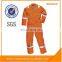Customize high quality Orange heated coveralls fireproof coverall for men
