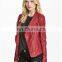 cheap price red leather usa motor jacket for women made in china OEM service
