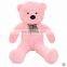 Large size custom plush white teddy bear
