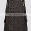 Wholesale Black Modern Gothic Fashion Denim Kilt
