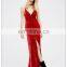 V neck sleeveless velvet dress woman, slip dress designs