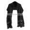 hot sale woolen thick pashmina scarf shawl autumn winter women plain color cashmere scarf fashion lady long tassle fur shawl