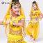 Indian cheap shiny glittery children belly dance training clothes ET-058