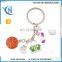 Fancy Cheap Colorful Fashion Metal Pendant Decoration Keychain with Key Ring
