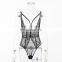 Deep v-neck Sexy Bodysuit Women Lace Net Yarn Joining Bodycon Sexy Bodysuit Jumpsuit Overalls Streetwearg